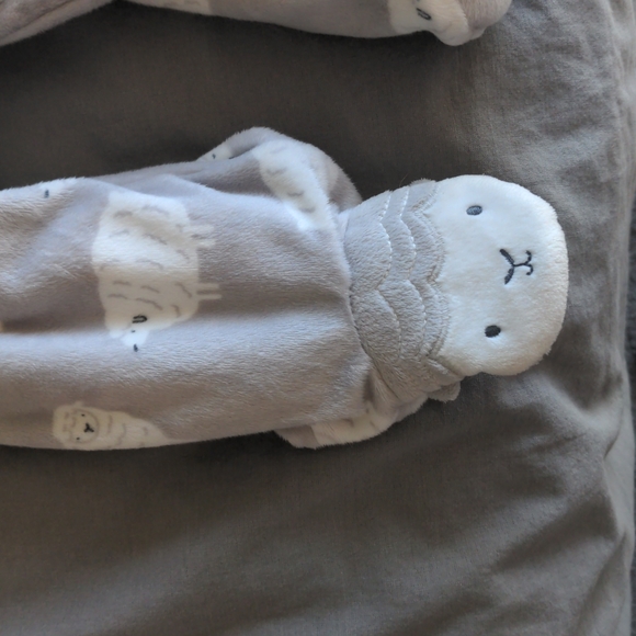 Hooded zip-up bunting - 9 mos - EUC - Picture 4 of 4